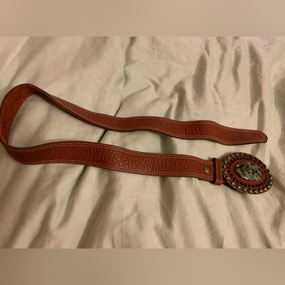 Authentic brand new rare 
100% leather belt with stone M-L . Never been worn main image 4